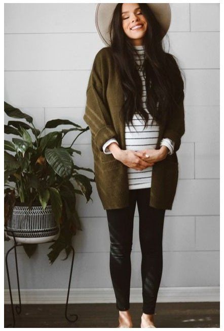 Black Leggings 4 Ways: Maternity Outfit Ideas for Fall - Lovely