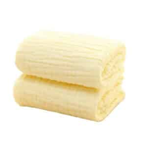 Organic Cotton Baby Muslins - Yellow - 2 Pack