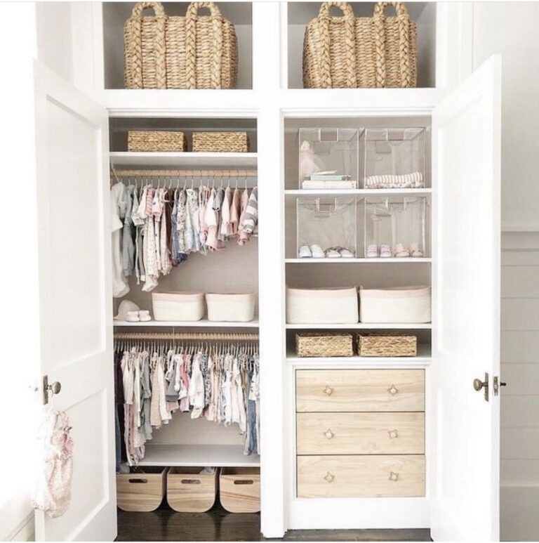 23 Stunning Nursery Closet Ideas + Storage Hacks - Bjarni Baby
