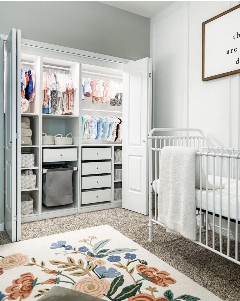 23 Stunning Nursery Closet Ideas + Storage Hacks - Bjarni Baby
