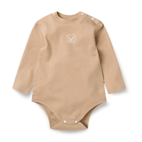 Organic Cotton Long Sleeve Baby Bodysuits - 2 Pack - Image 3