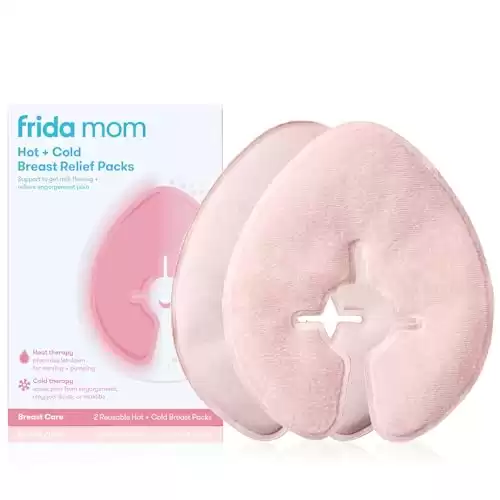 Frida Mom Breastfeeding Therapy Packs, Cold & Hot Therapy Packs, Breastfeeding Essentials for Pain Relief, Lactation Support, and Postpartum Recovery